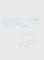 Spin The Bottle Lace Belt White