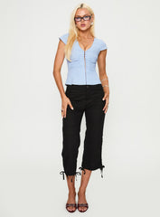 Indulgence Corset Top Blue Stripe