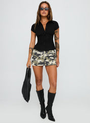 Cottesloe Blouse Top Textured Black