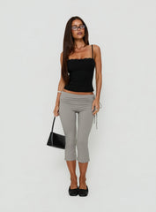 Bailor Channel Waistband Capri Pants Grey