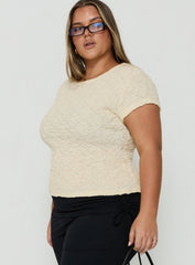 Rowann Textured Top Butter Yellow Curve