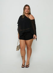Senzo Wrap Shorts Black Curve