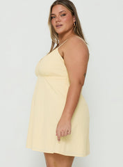 Lunya Mini Dress Lemon Curve