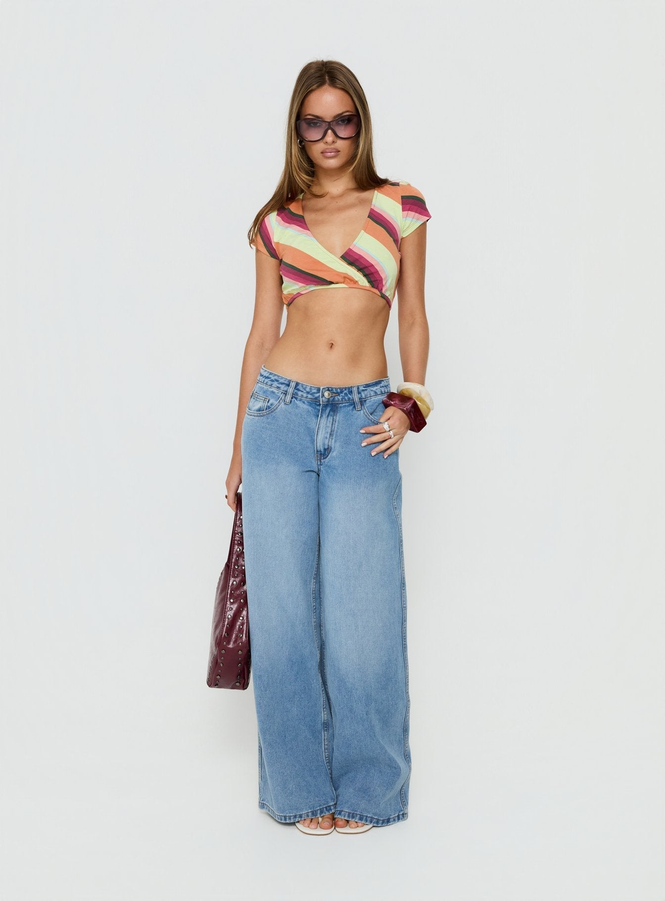 Espera Top Mixed Stripe Orange