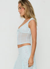 Quani Lace Top Blue