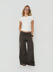 Daily Define High V Neck Short Sleeve Top White