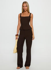 Kinsie Tailored Pants Brown