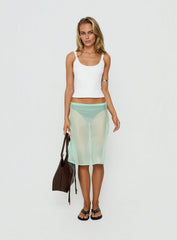 Sidori Sheer Midi Skirt Jelly Mint