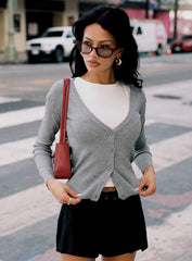 York Cardigan Grey Marle