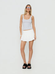 Raynah Micro Pleated Mini Skort White