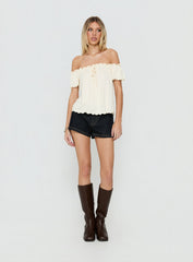 Wittney Buckle Micro Shorts Raw Denim