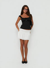 Arroyo Linen Mini Skirt White