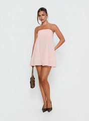Gypsea Strapless Swing Mini Dress Light Pink