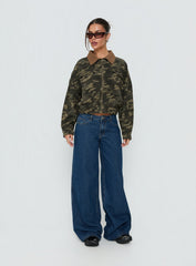 Ramix Oversized Bomber Jacket Camo
