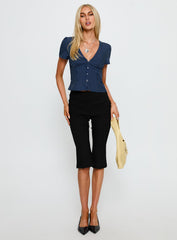 Isolda Top Navy Polka