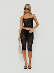 Torrin Lace Cami Top Black