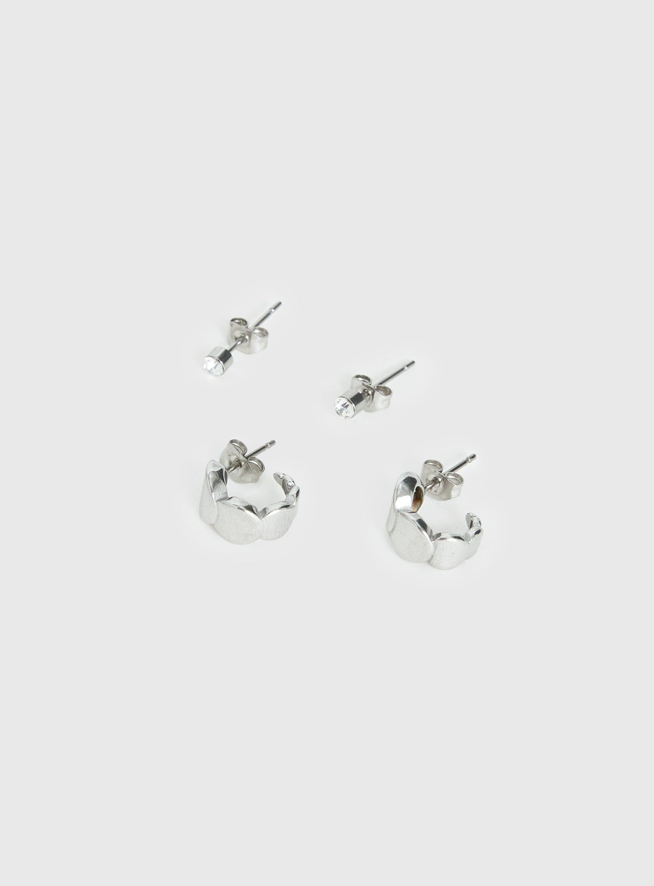 Bellara Stainless Steel Earring Pack Silver