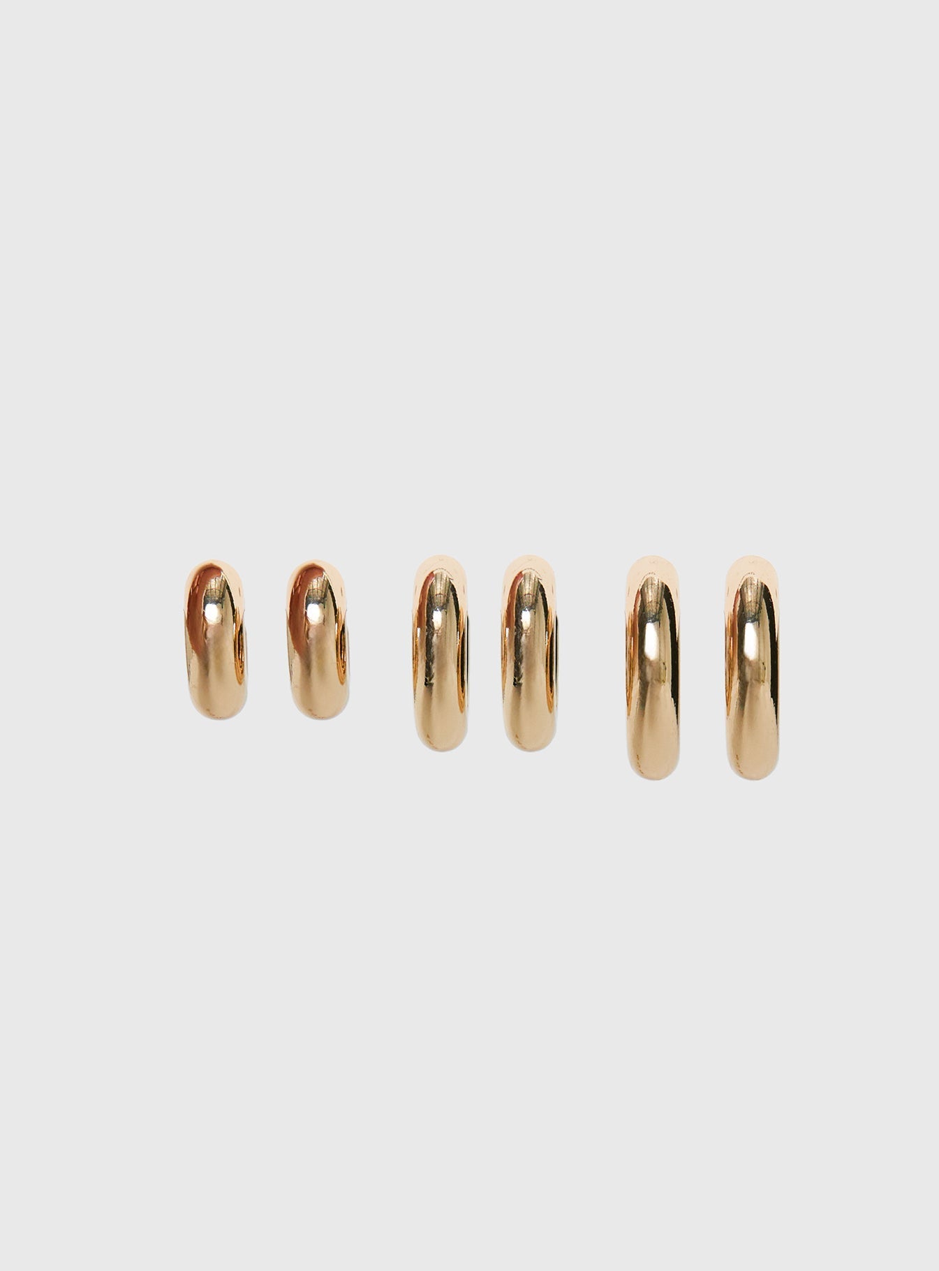 Delah Hoop Earring Pack Gold
