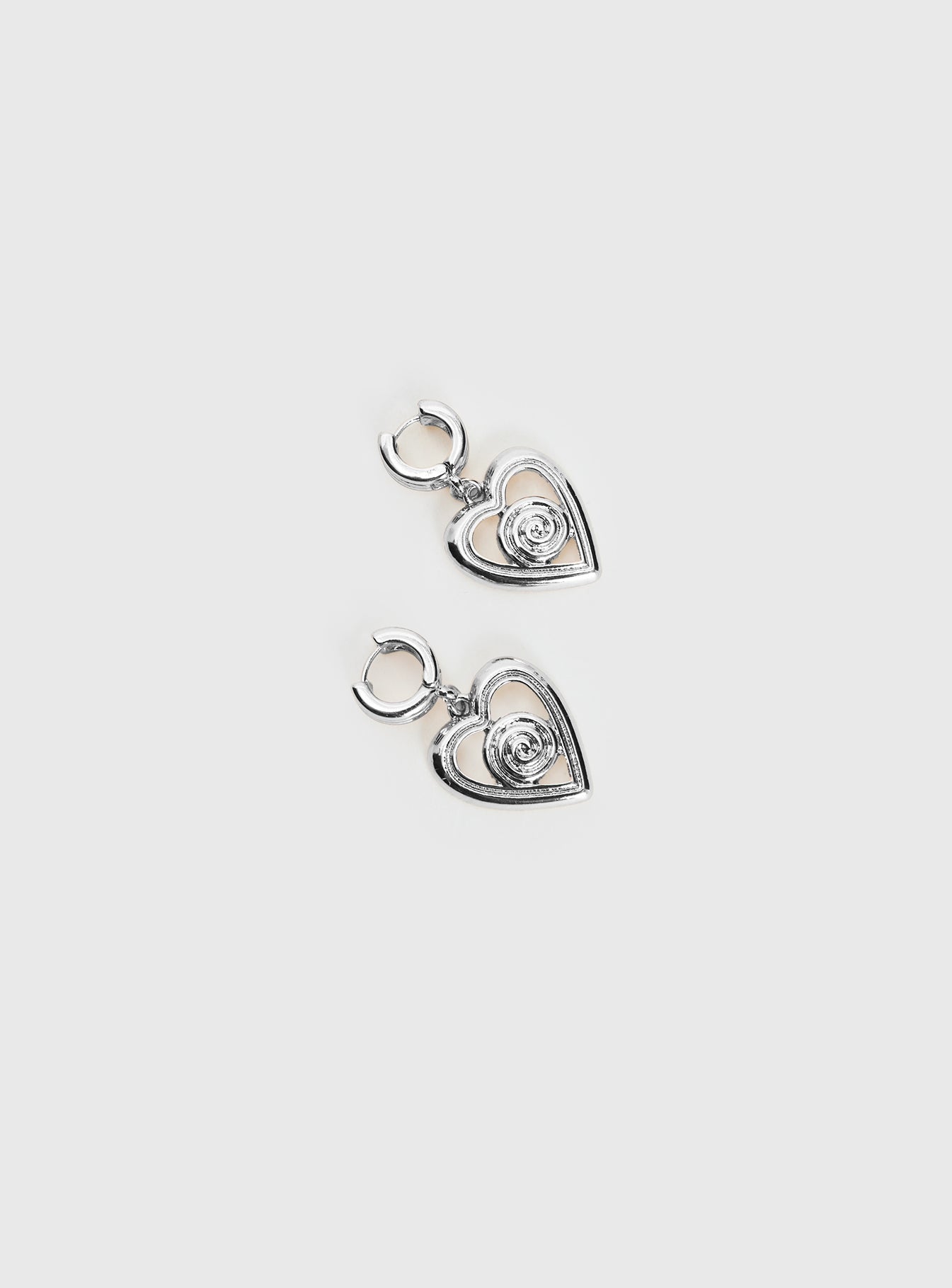 Giabella Heart Earrings Silver