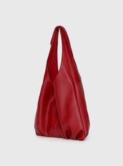 Neddy Faux Leather Bow Bag Red