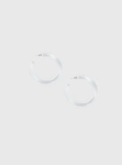 Stars Shine Hoop Earrings Clear