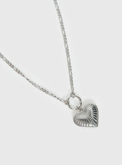 Honey Haze Stainless Silver Pendant Necklace Silver