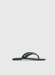 Lyana Eyelet Detail Sandals Black