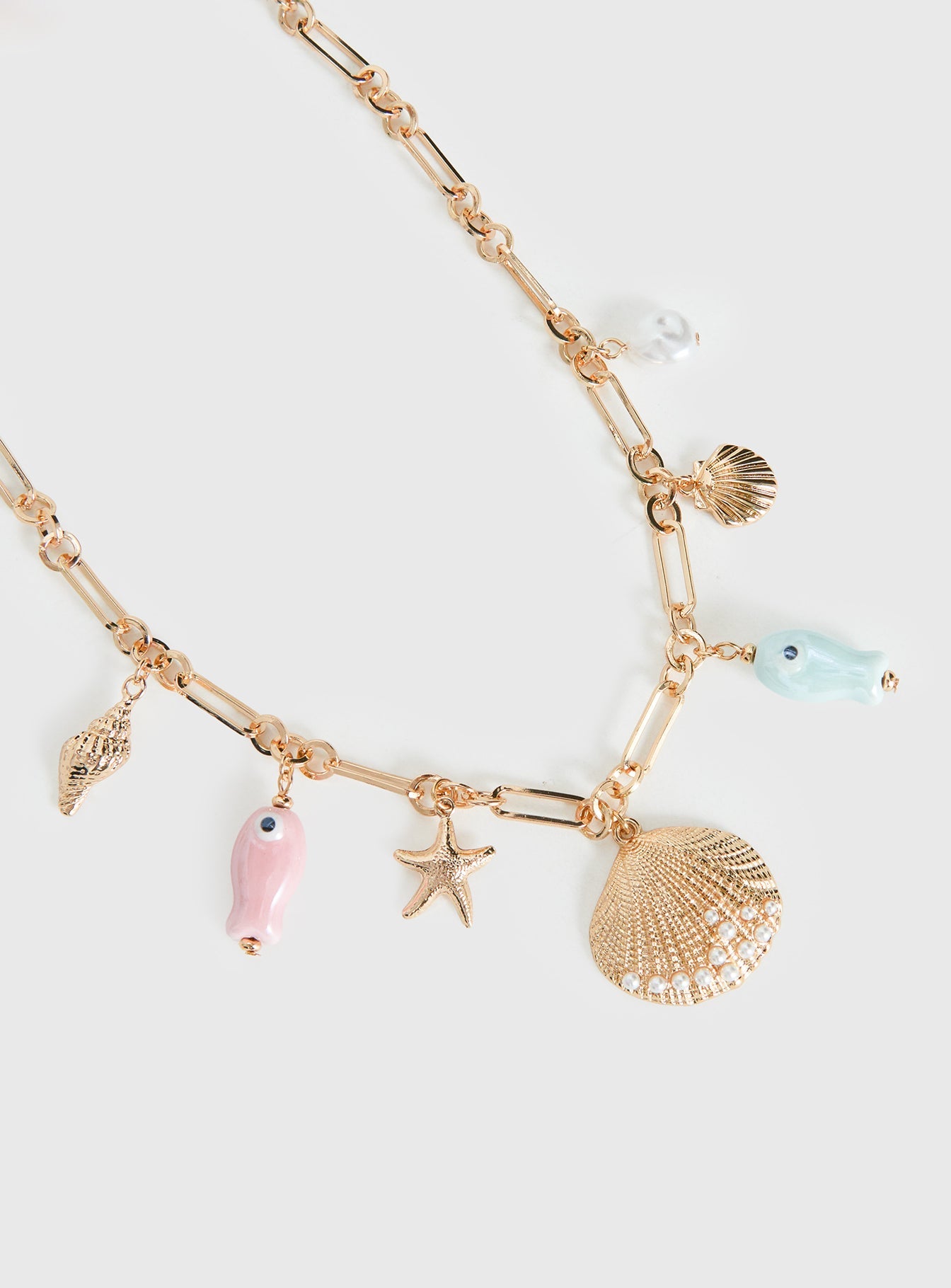 Solar Fever Charm Necklace Gold