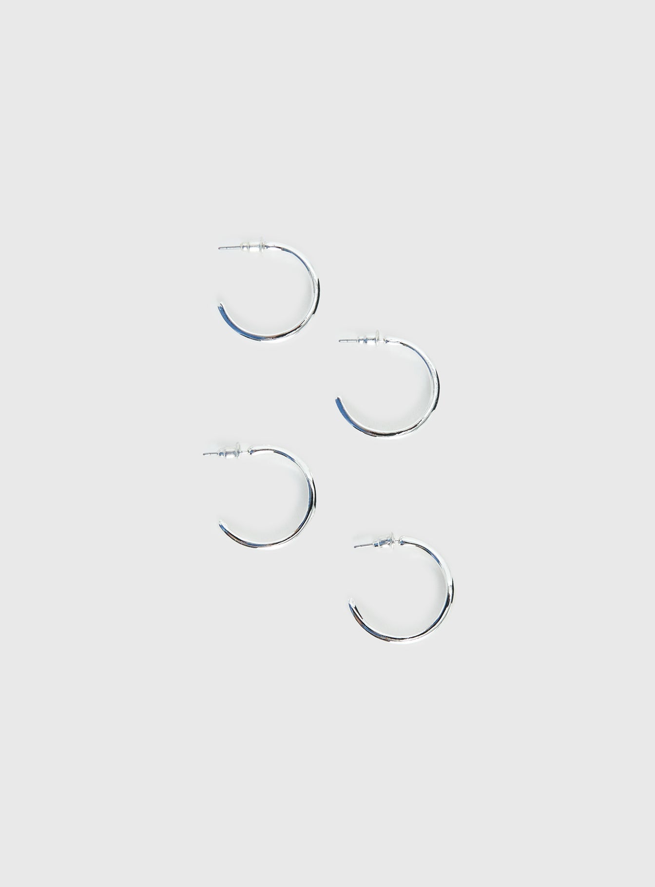Lahna Hoop Earring Pack Silver