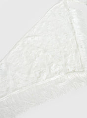 Elizebeth Tie Waist Tassel Belt White