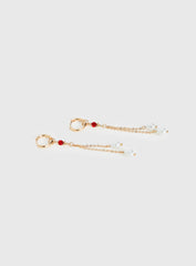 What Is Life Dangly Earrings Gold