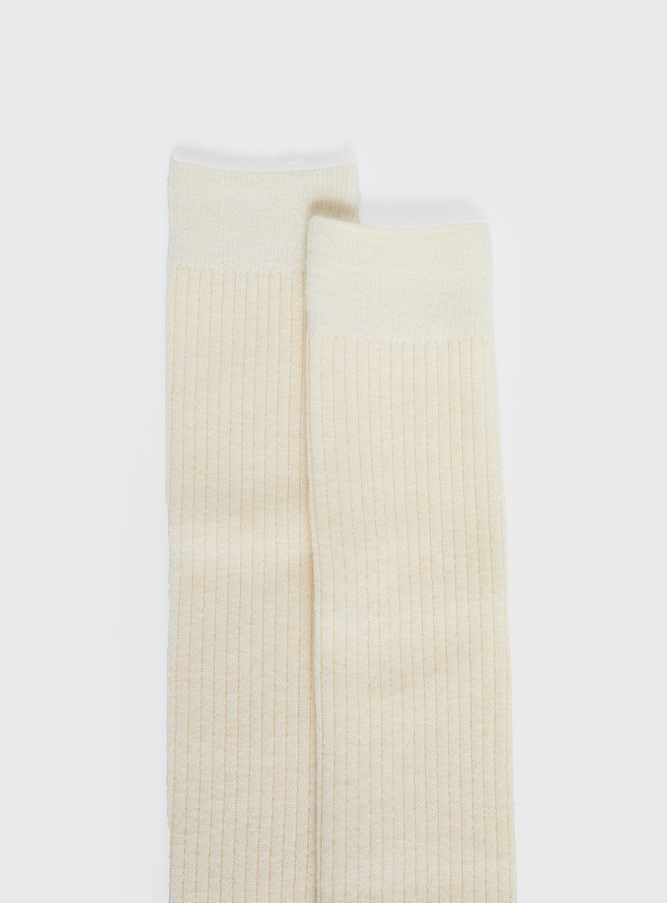 Roxee Knee High Ribbed Socks Cream