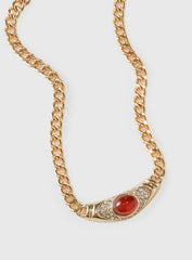 No Place Like Home Necklace Gold / Red