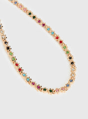 Fever Kiss Gemstone Necklace Gold