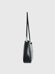 Sombre Faux Leather Shoulder Bag Black / Silver