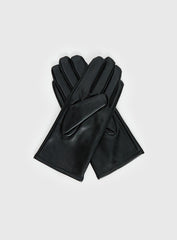 Zaylah Faux Leather Stud Detail Gloves Black