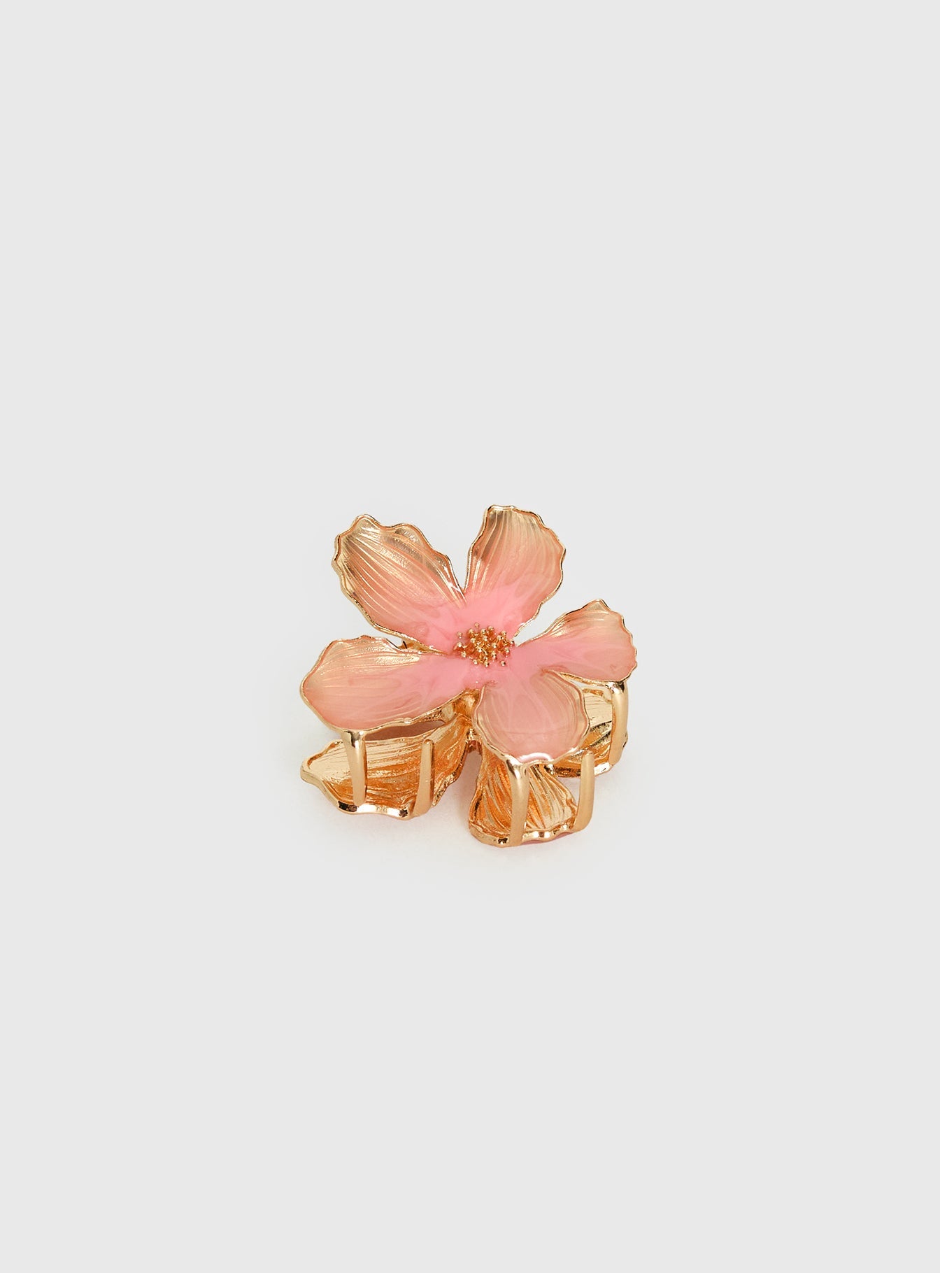 Luhna Floral Claw Clip Orange