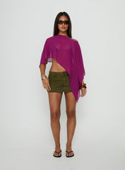 Mairelle Sheer Poncho Plum