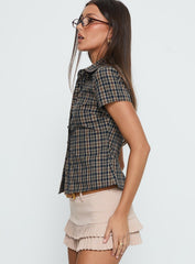 Lift Off Button Up Top Multi Check