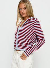 Superstars Zip Through Hoodie Blue / Red Stripe