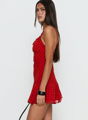 Kahla Frill Romper Red Polka Dot