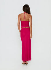 Jailon Ruched Maxi Skirt Guava