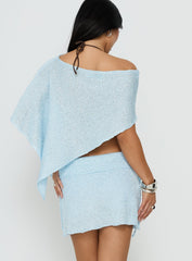 Shalva Knit Sequin Mini Skort Blue