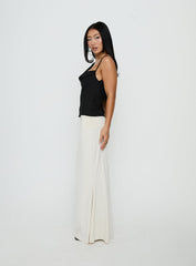 Liorah Foldover Waist Maxi Skirt Cream