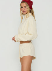 Quinncy Low Rise Sweat Shorts Cream