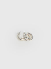 Aster Layered Hoops Silver