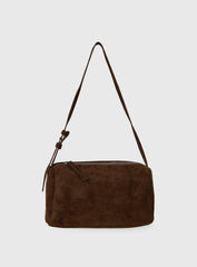 Beaming Brighter Faux Suede Shoulder Bag Chocolate
