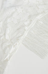 Elizebeth Tie Waist Tassel Belt White