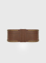 Vanish Faux Leather Belt Brown