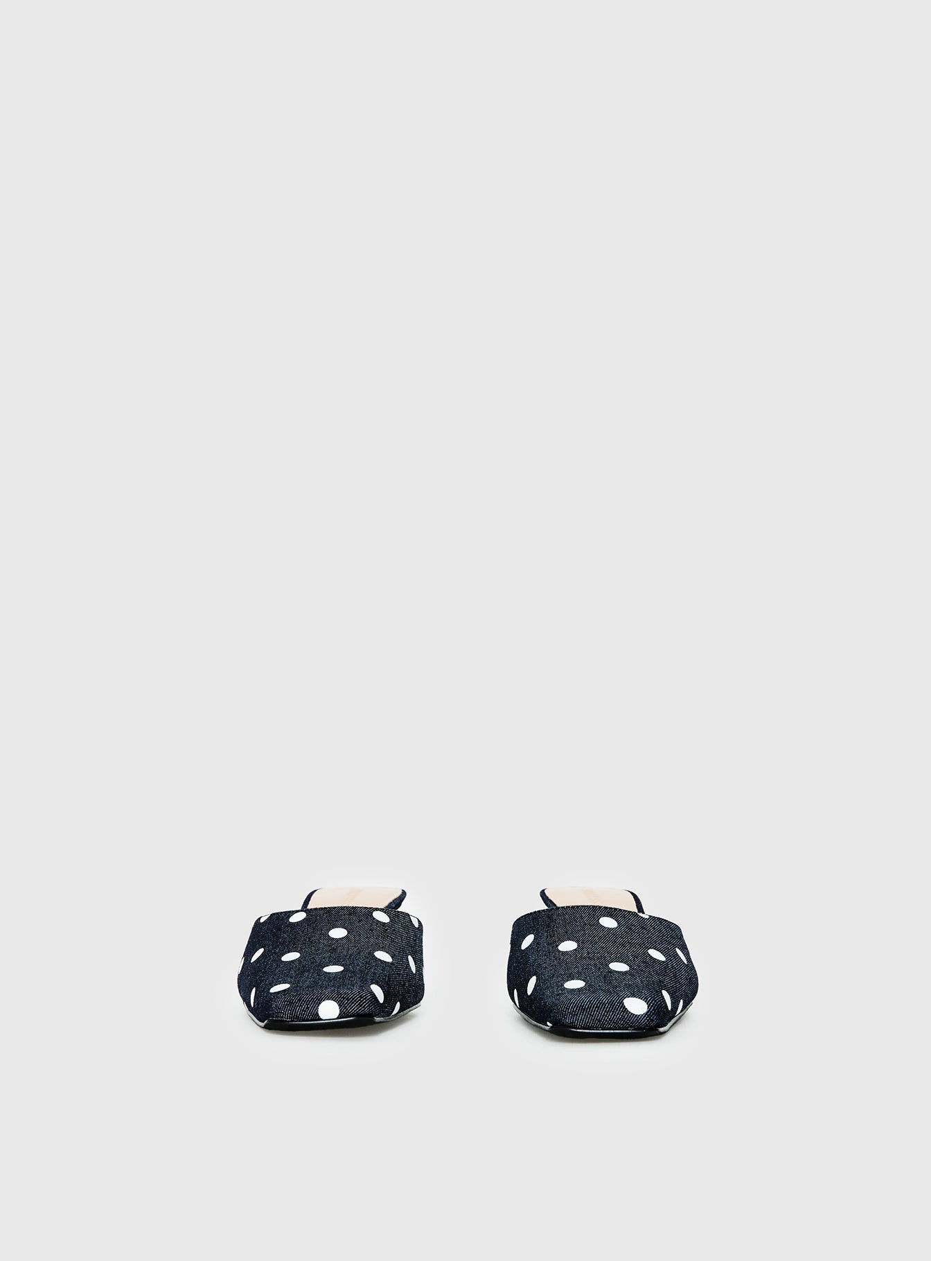 Kaelina Kitten Heels Denim Polka